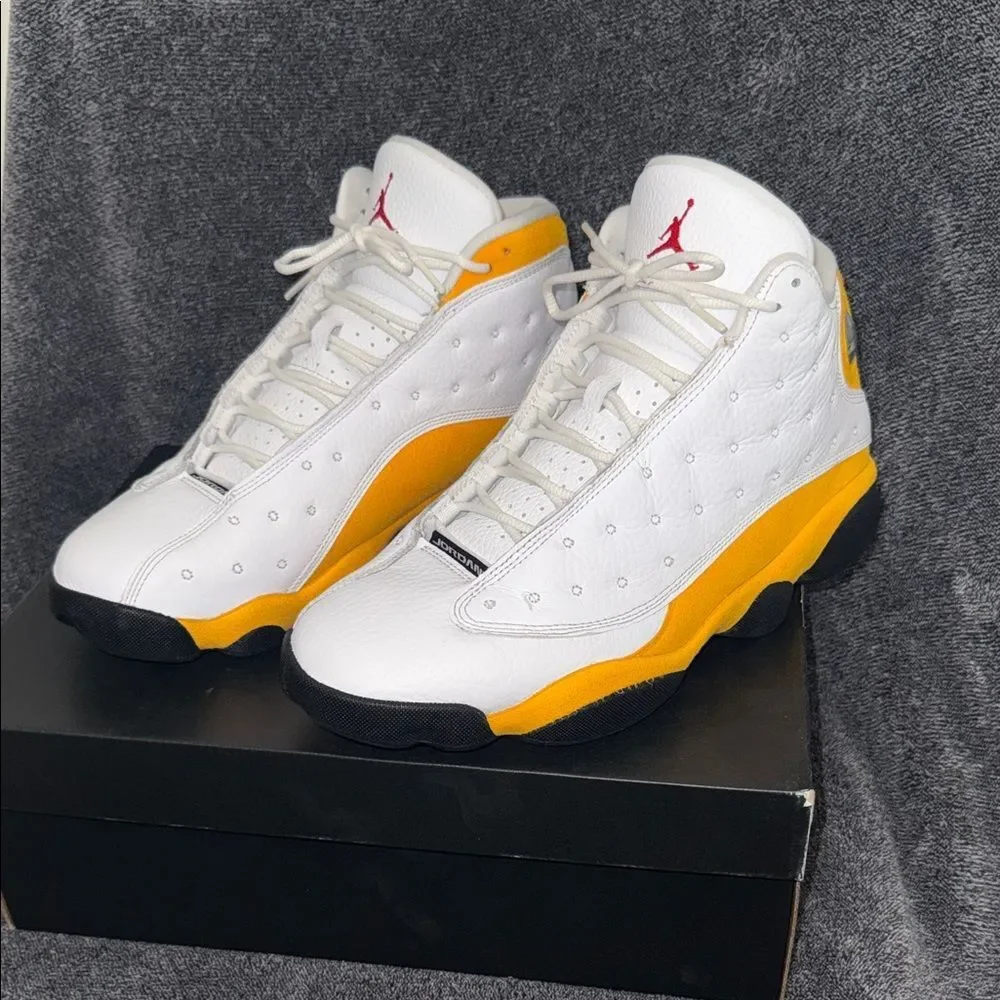 Air. Jordan Retro 13 White Yellow red Sneakers